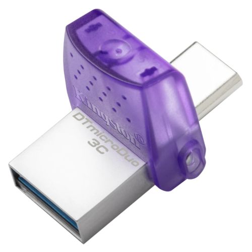 Kingston 64GB DataTraveler microDuo 3C USB-C USB-A Flash Drive 200MB/s Kingston 64GB DataTraveler microDuo 3C USB-C USB-A Flash Drive 200MB/s